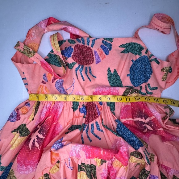 Farm Rio Tropical Dress Midi Maxi Fit & Flare Straps Tiered Ruffles XS. - Picture 13 of 13